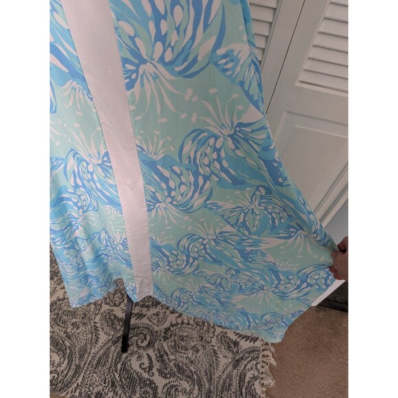 Lilibridge Dress Women’s XL Tropical Hawaiian Beach Blue Cover-up Coastal NEW - Picture 5 of 14